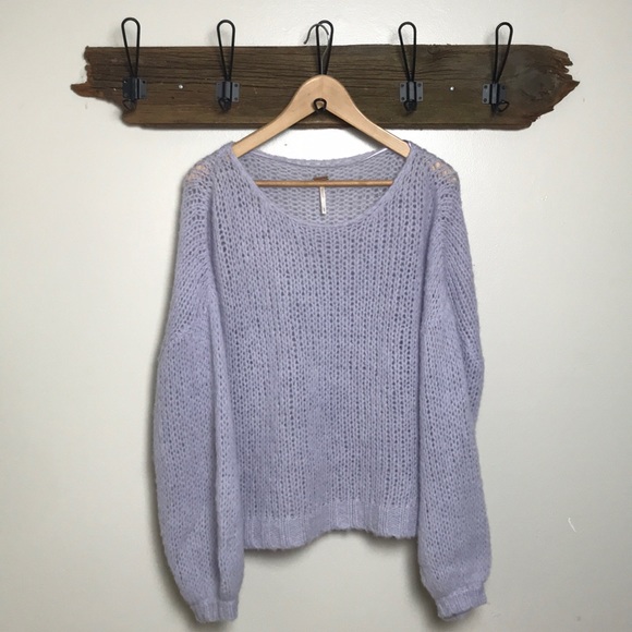 Free People Sweater Alpaca Oversized Open Weave - Picture 5 of 8